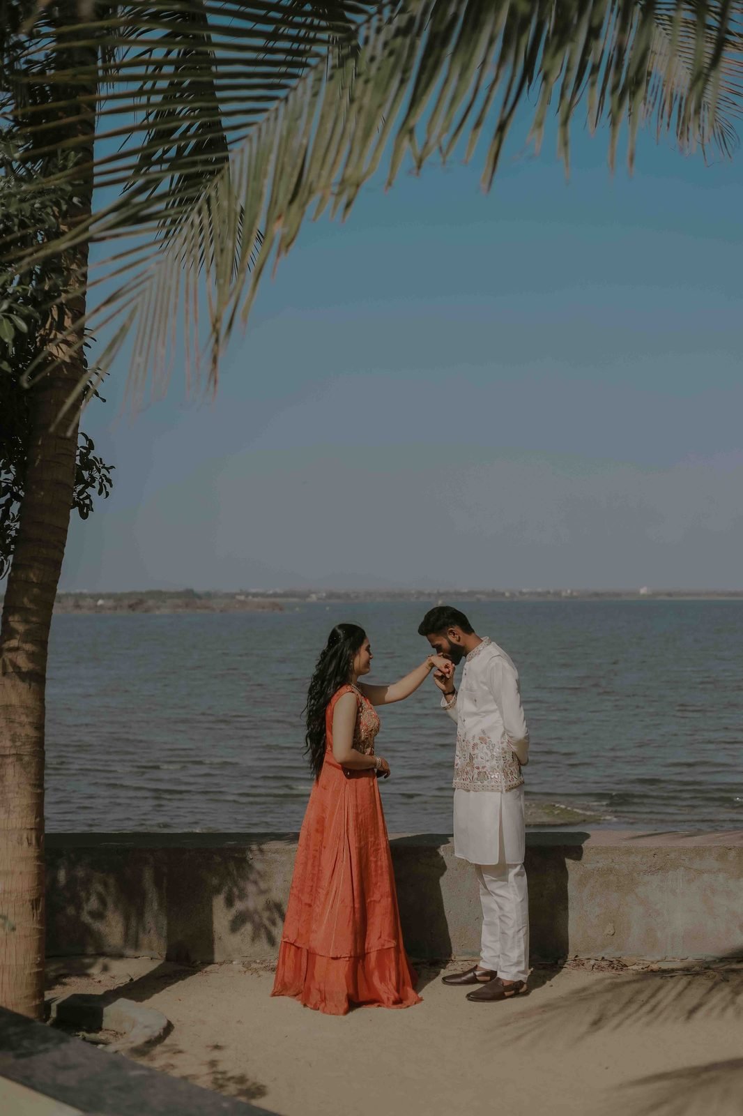 Couple by the water